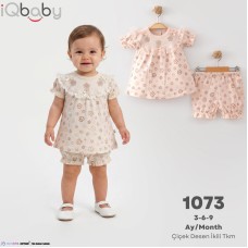 IQBABY 1073 3 ÇIÇEK NAKIŞLI KIZ TAKIM YAZ