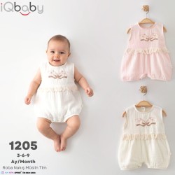 IQBABY 1205 ROBA NAKIŞ MÜSLIN KIZ TULUM YAZ