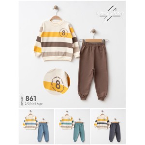 KARAMSA 861 2IP  ÇIZGILI 8 ERKEK TAKIM