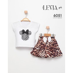 LEVIA 6051 LEOPAR SÜPREM ETEK KISA TAKIM
