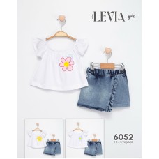 LEVIA 6052 ÇIÇEK BASKI KOT TAKIM