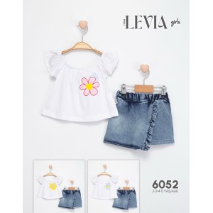 LEVIA 6052 ÇIÇEK BASKI KOT TAKIM