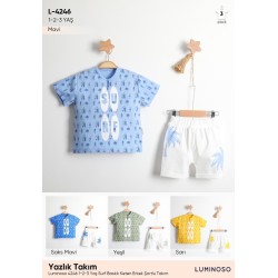 LUMINOSO 4246 SURF KETEN ERKEK KISA TAKIM YAZ