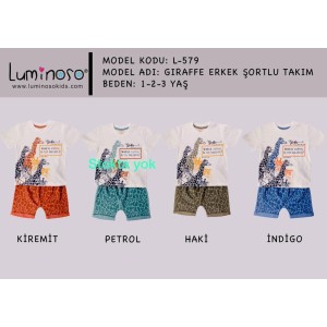 LUMINOSO L579 GIRAFFE ERKEK ŞORTLU TAKIM