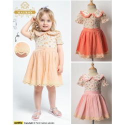 MALIKON 830 BEBE YAKA ELBISE 2-3-4 YAŞ