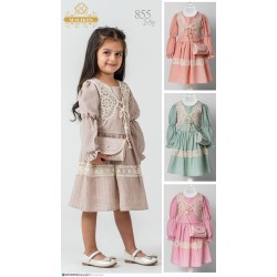 MALIKON 855 YELEKLI ÇANTALI ELBISE