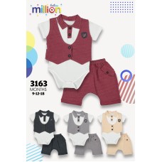 MILLION 3163 BALIK SIRTI YELEK ERKEK KISA TAKIM