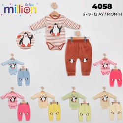 MILLION 4058 KADIFE PENGUENLI 2LI TAKIM