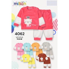 MILLION 4062 KADIFE WELSOFT 2LI KIZ TAKIM