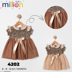 MILLION 4202 LEOPAR TÜLLÜ ELBISE
