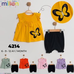 MILLION 4214 KELEBEK KISA 2LI KIZ TAKIM
