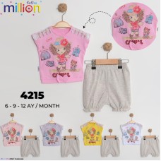 MILLION 4215 TÜLLÜ 2LI KIZ KISA TAKIM
