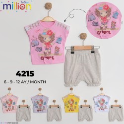 MILLION 4215 TÜLLÜ 2LI KIZ KISA TAKIM