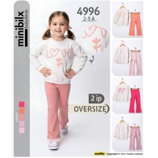 MINIBILX 4996 LOVE KIZ 2IP TAKIM 2-5 YAŞ