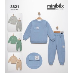 MINIBILX 3821 BLK CEPLI 2IP ERKEK TAKIM 2-5 YAŞ