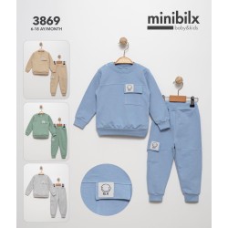 MINIBILX 3869 BLK CEPLI 2IP ERKEK TAKIM 6-12 AY