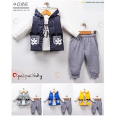 PATPAT BABY 4086 ŞIŞME YELEK TAKIM 9-12-18-24 AY