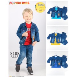 PEPİNO 8108 KOT CEKETLİ ÜÇLÜ 5-6-7-8 YAŞ