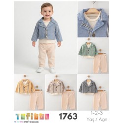 TUFITTO 1763 ÇIZGILI CEKETLI ÜÇLÜ TKM TUFITTO 1763 ÇIZGILI CEKETLI ÜÇLÜ TKM