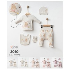 VINA 3010 ÇIÇEKLI KIZ BEŞLI SET