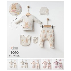 VINA 3010 ÇIÇEKLI KIZ BEŞLI SET